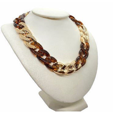 Trendy Acrylic Chain Link Choker Necklace necklace Trendzio Amber 