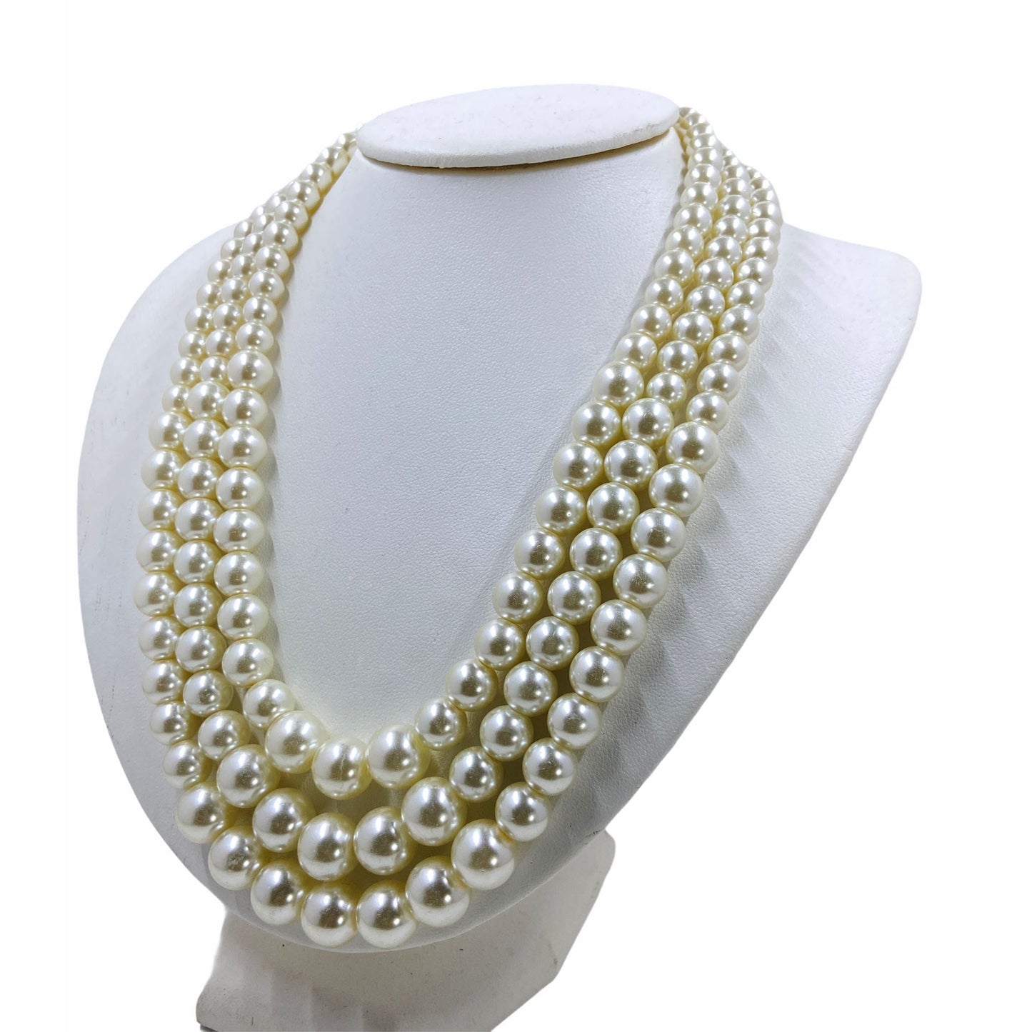 Trendzio - 3 Layer Glass Pearl Necklace necklace TRENDZIO 