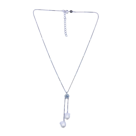 Vera Double Drop Pearl necklace Necklaces Trendzio 