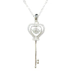 Yolette Diamond Key Heart Necklace Necklaces Trendzio Jewelry 