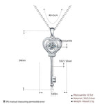 Yolette Diamond Key Heart Necklace Necklaces Trendzio Jewelry 
