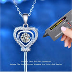 Yolette Diamond Key Heart Necklace Necklaces Trendzio Jewelry 