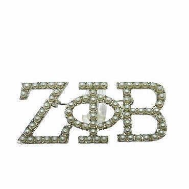 Zeta Phi Beta Sorority Inc. Brooch Brooch Trendzio Small Pearls 