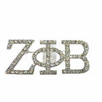 Zeta Phi Beta Sorority Inc. Brooch Brooch Trendzio White Crystals 